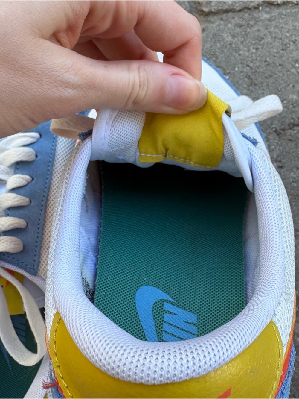 Nike Women’s Daybreak White & Blue Sneakers - Picture 5 of 7